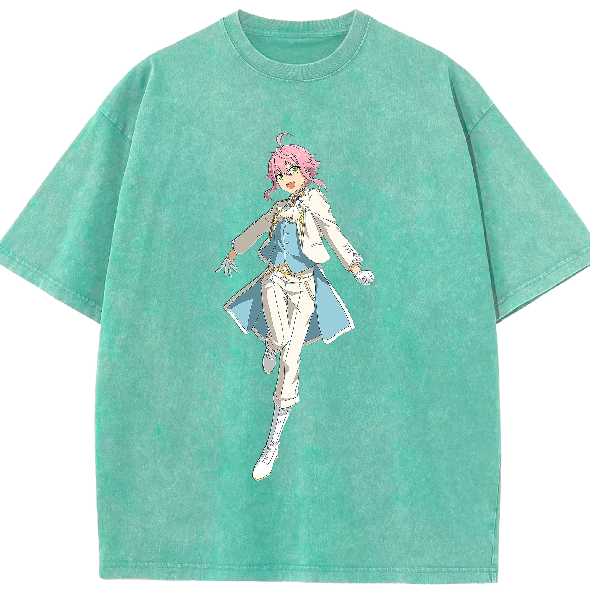 （画像用） あんさんぶるスターズ! Ensemble Stars 綿100% ヴィンテージ風 半袖Tシャツ（フロントプリント）